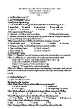 Đề kiểm tra giữa kì 1 Lịch sử và Địa lí Lớp 6 (Sách Chân trời sáng tạo) - Đề 1 - Năm học 2022-2023 (Có hướng dẫn chấm)